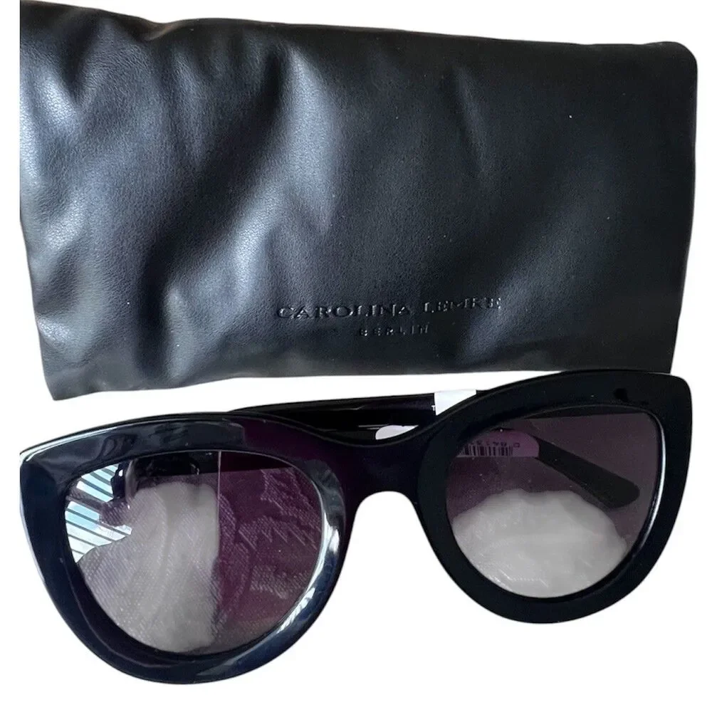 Carolina Lemke Berlin Designer Sunglasses Cat Eye Shape With Case New